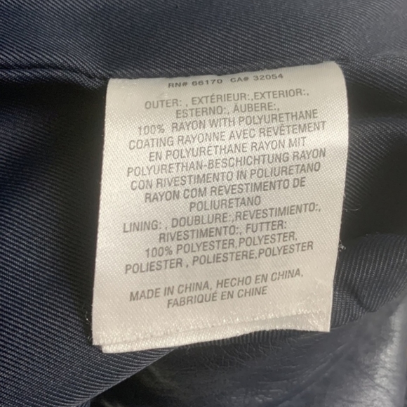 ANTHROPOLOGIE VEGAN LEATHER BLUE MOTO JACKET SIZE SMALL - Picture 11 of 11